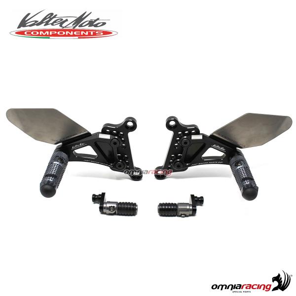 Adjustable rearsets Valtermoto Type 3.5 black for MV Agusta Brutale B4 2006>2018