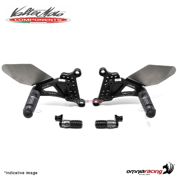 Adjustable rearsets Valtermoto Type 3.5 black for MV Agusta  F4 2011>2017