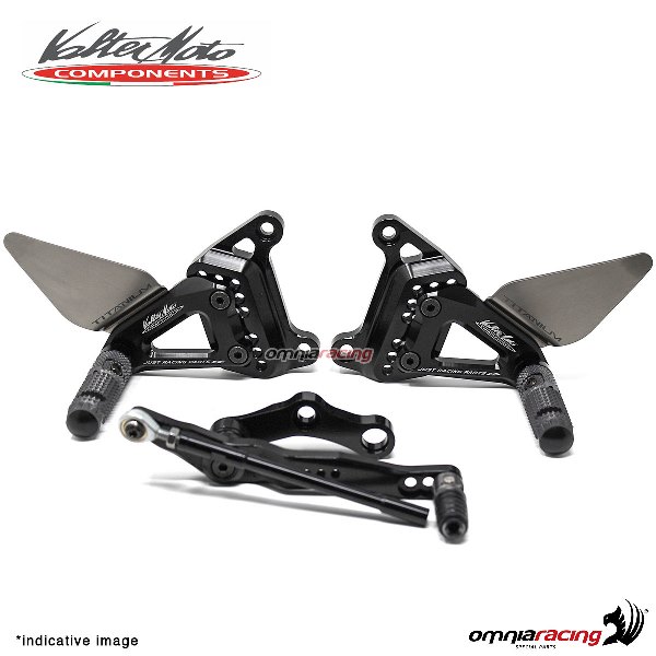 Adjustable rearsets Valtermoto Type 3.5 black for MV Agusta  Brutale 675/800 Euro 3 2011>2015