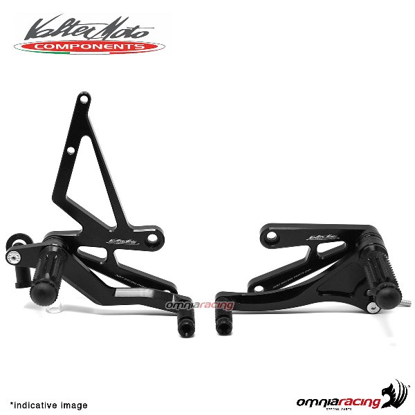 Fix rearsets Valtermoto Type 1 black for Suzuki SV650 1999>2002