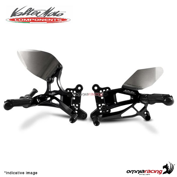 Adjustable rearsets Valtermoto Type 2.5 black for Suzuki GSXR1000 2005>2006