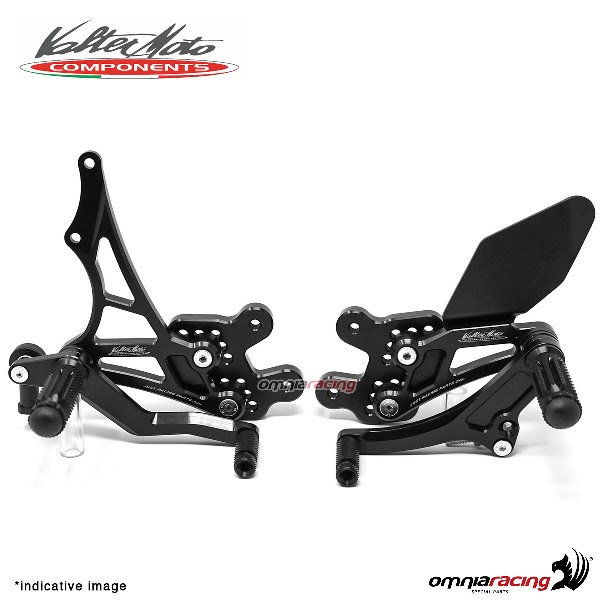 Adjustable rearsets Valtermoto Type 1.5 black for Suzuki GSXR750 2006>2010