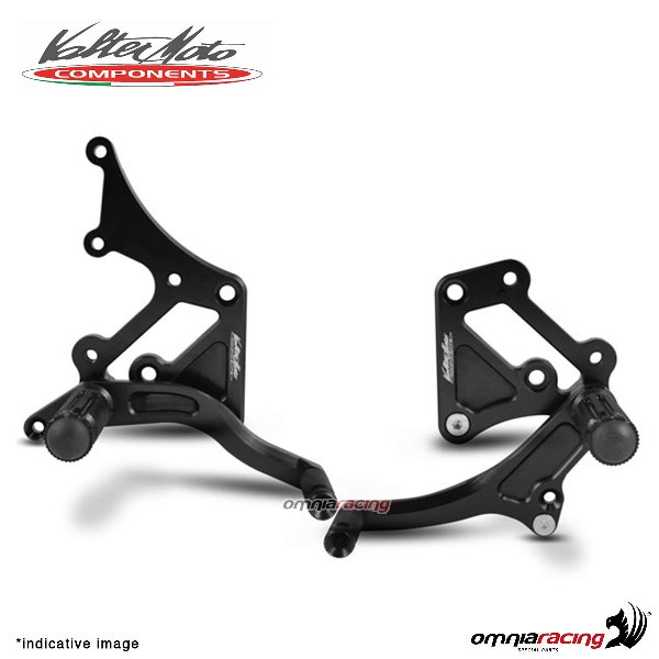 Fix rearsets Valtermoto Type 1 black for Suzuki GSR600 2006>2012