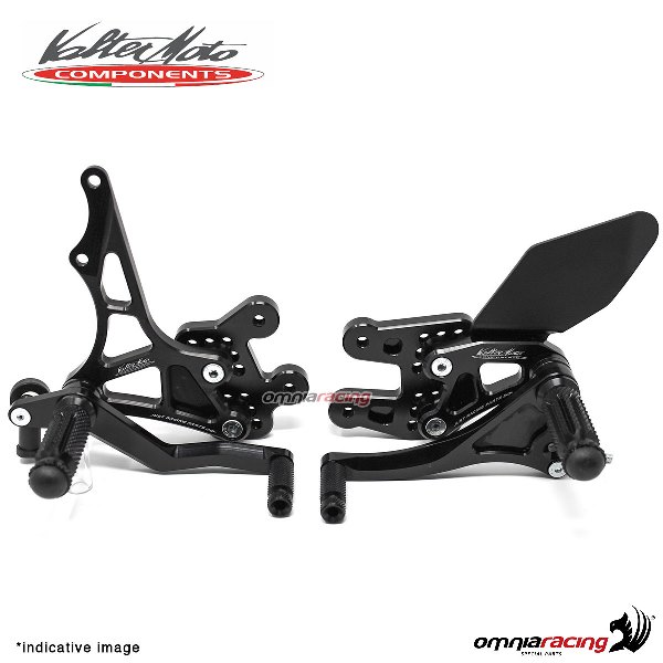 Adjustable rearsets Valtermoto Type 1.5 black for Suzuki GSXR1000 2007>2008