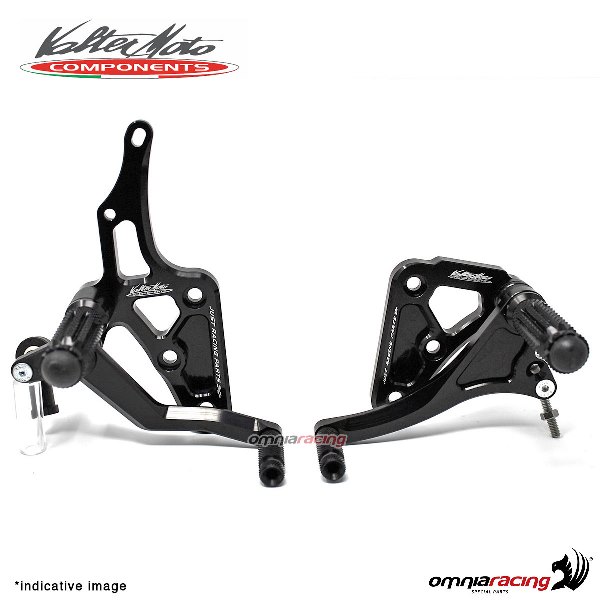 Fix rearsets Valtermoto Type 1 black for Suzuki GSR750 2010>2016