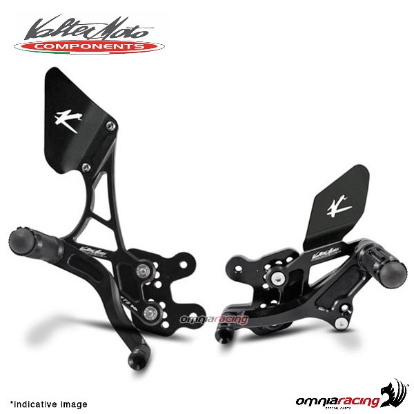 Adjustable rearsets Valtermoto Type 1.5 black for Yamaha R1 1998>2001