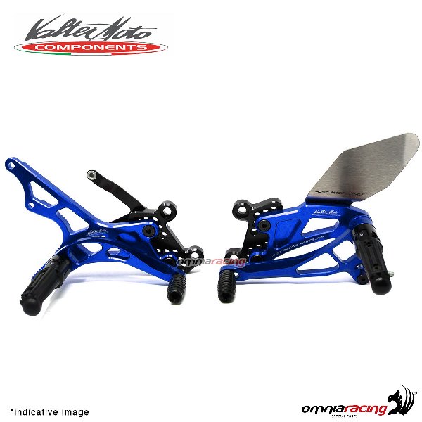 Adjustable rearsets Valtermoto Type 2.5 blue for Yamaha R1 1998>2001