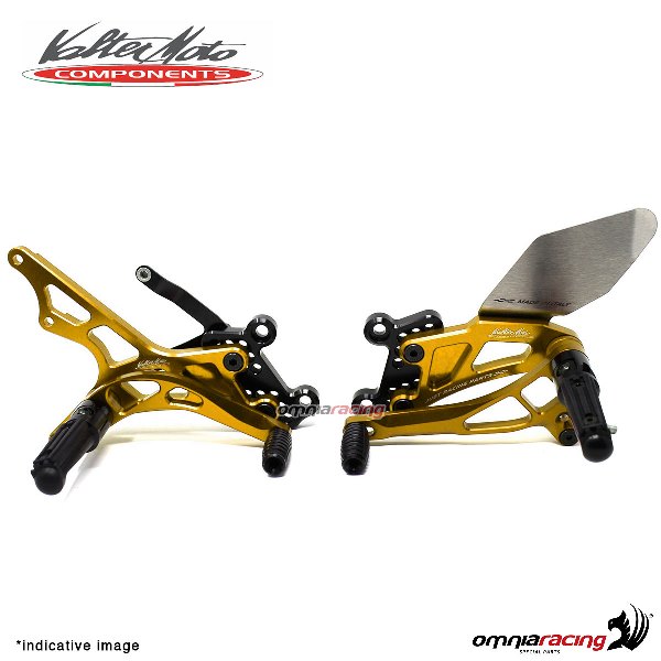 Aluminum Adjustable Footrest Rearsets Foot Pegs For Yamaha YZF R1 2007 2008 Gold 
