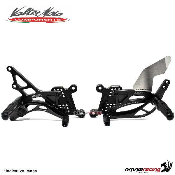 Adjustable rearsets Valtermoto Type 2.5 black for Yamaha R1 2007>2008