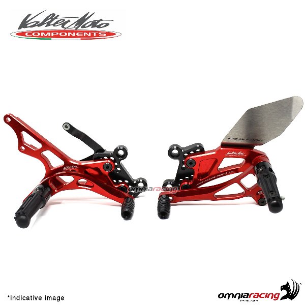 Adjustable rearsets Valtermoto Type 2.5 red for Yamaha FZ1 2006>2015