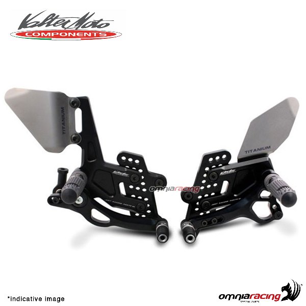 Adjustable rearsets Valtermoto Type 3.5 black for Yamaha MT09 2013>2016