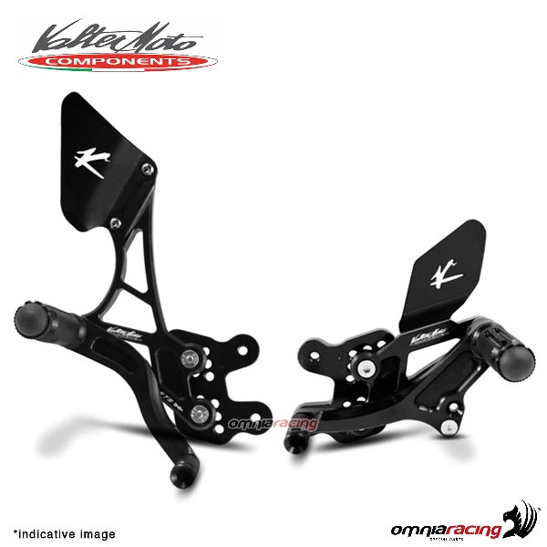 Adjustable rearsets Valtermoto Type 1.5 black for Yamaha MT07 2014>2017