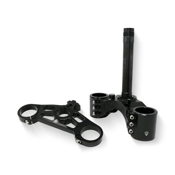 Kit piastre di sterzo 53-53mm Offset variabile CNC Racing nero Ducati 848 2008-2010