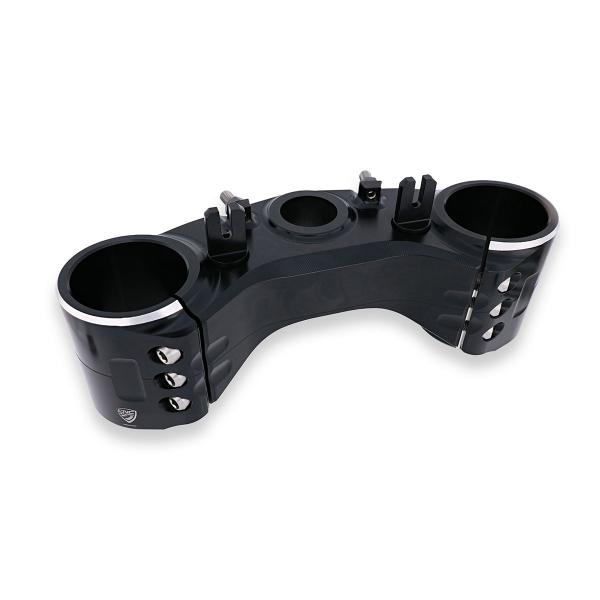 Piastra di sterzo inferiore CNC Racing nero/argento Ducati XDiavel 1262 2016-2024