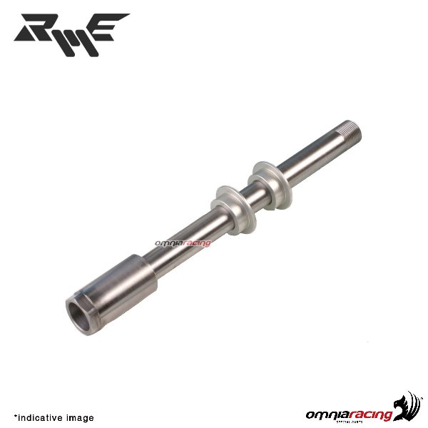 Perno ruota Robby Moto in acciaio con boccole realizzato su specifiche BMW