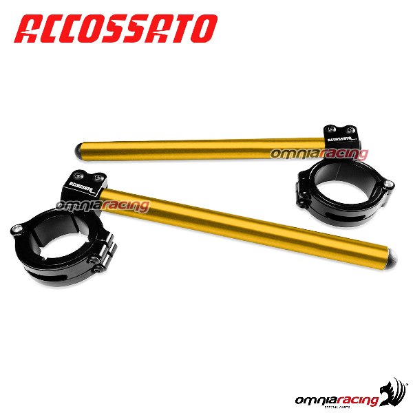 Semimanubrio regolabile universale Accossato senza guscio per forcelle da 52 mm oro