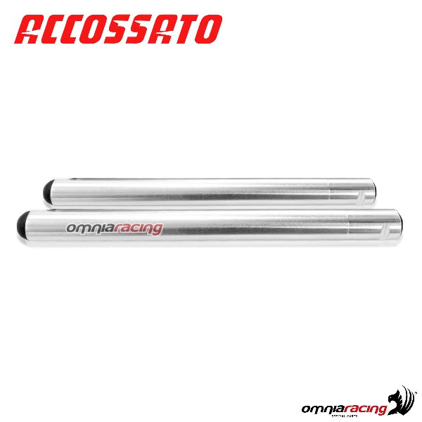 Coppia di tubi per semimanubri Accossato in alluminio 7003 ricambio per CP003-CP004 colore argento