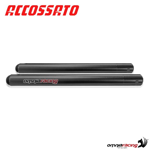 Coppia di tubi per semimanubri Accossato in alluminio 7003 ricambio per CP001-CP002 colore nero