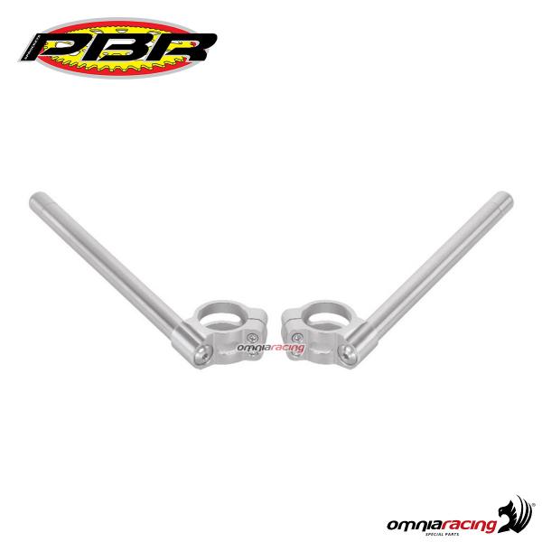 Coppia semimanubri in ergal PBR colore argento diametro 53mm