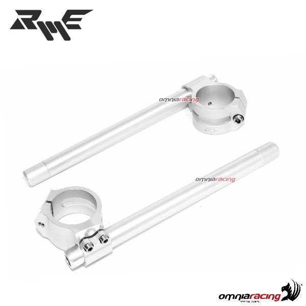 Semimanubri sport Robby Moto colore silver diametro collare 52 mm