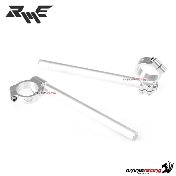 Semimanubri sport fascia bassa Robby Moto colore silver diametro collare 47 mm