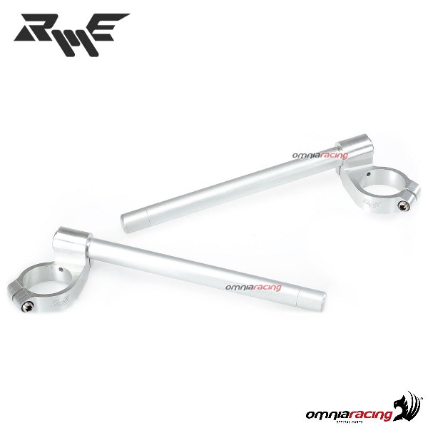 Robby Moto raised handlebar silver color fitting diameter 50 mm