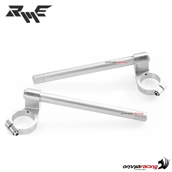 Semimanubri rialzati S Robby Moto colore silver diametro collare 51 mm