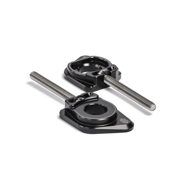 Gilles Tooling AXB black rear chain adjusters Kawasaki ZX10R 2021-2025