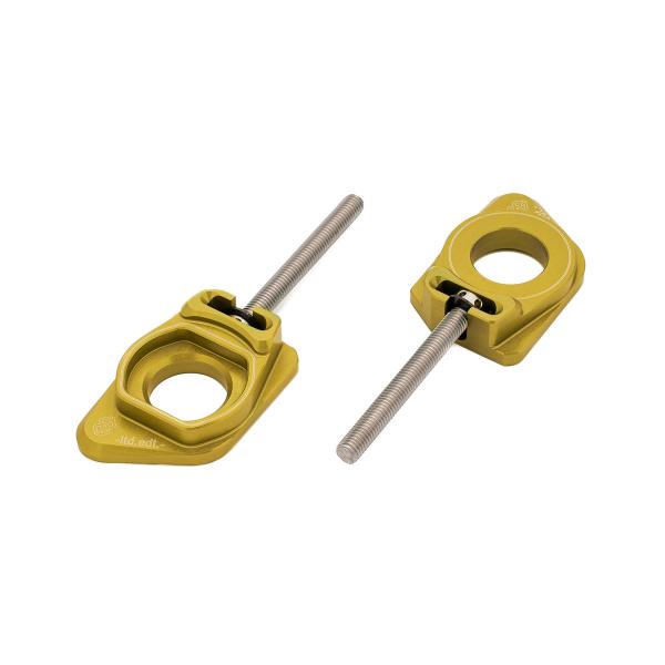 Gilles Tooling AXB gold rear chain adjusters Kawasaki ZX10R 2021-2025