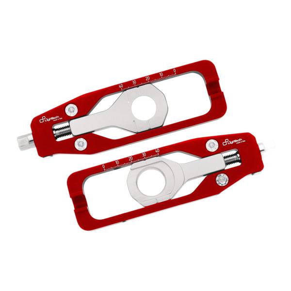Coppia tendicatena Lightech rosso Aprilia Tuono V4 2011-2017