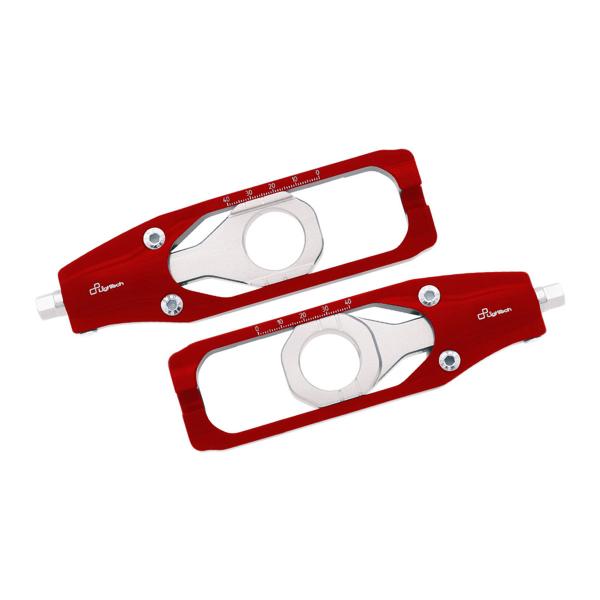 Lightech red chain adjusters Aprilia Tuono V4 2018-2020