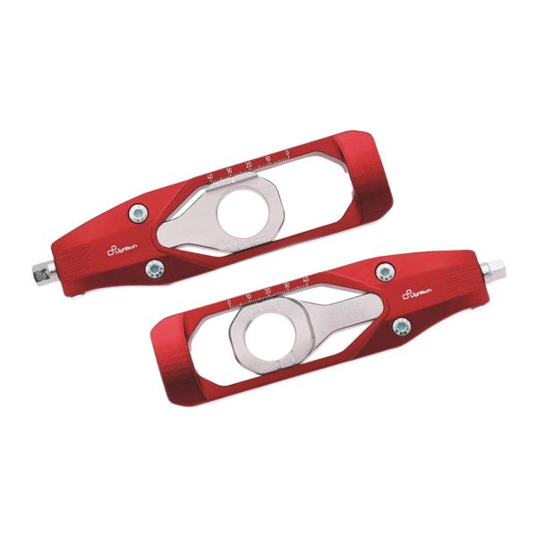 Coppia tendicatena Lightech rosso Aprilia Tuono V4 1100 Factory 2021-2024