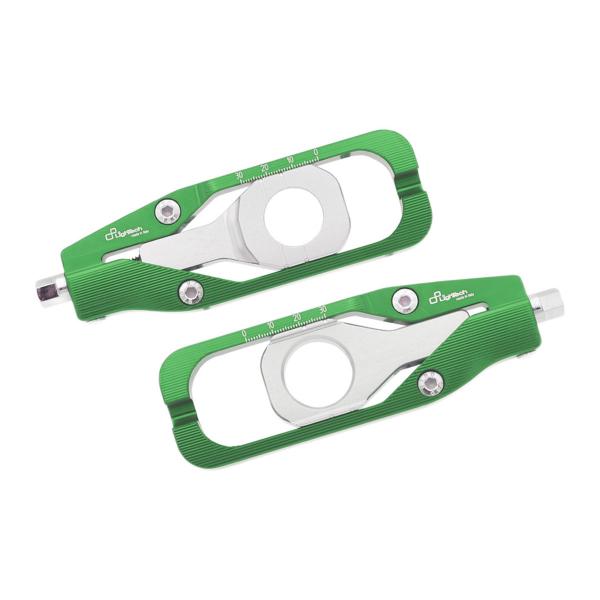 Lightech green chain adjusters Kawasaki ZX636 2009-2021