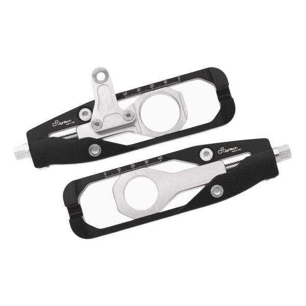 Coppia tendicatena Lightech nero con supporto pinza freno Yamaha R6 2017-2024