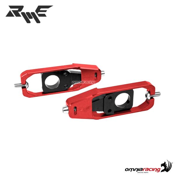 Robby Moto aluminum chain adjuster red color for Aprilia RSV4 2009>2014