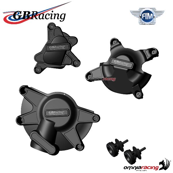 Kit protezioni carter motore + nottolini cavalletto race GBRacing Yamaha YZF R1 2009-2014