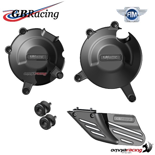 Kit protezione carter motore/catena + nottolini cavalletto GBRacing Suzuki SV650F 2003-2014