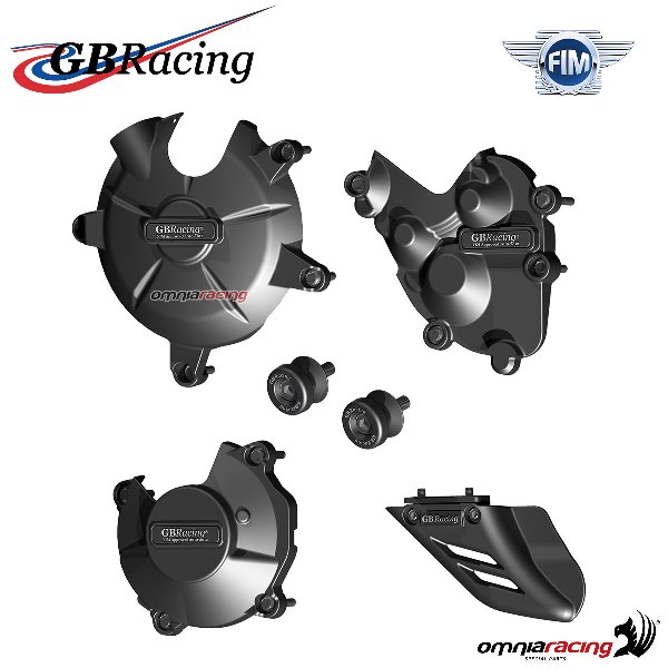 Kit completo protezione motore/catena GBRacing per Kawasaki Ninja ZX6R 2007>2008