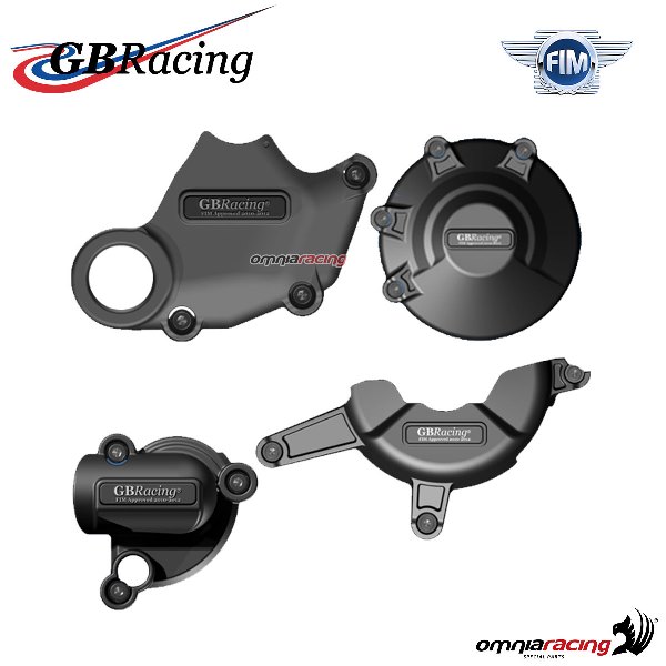 Complete engine crankcase cover protection set GBRacing for Ducati 848 2008-2013