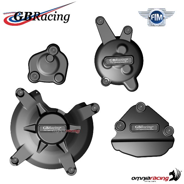 Complete engine crankcase cover protection set GBRacing Yamaha Fazer 1000 2009-2015