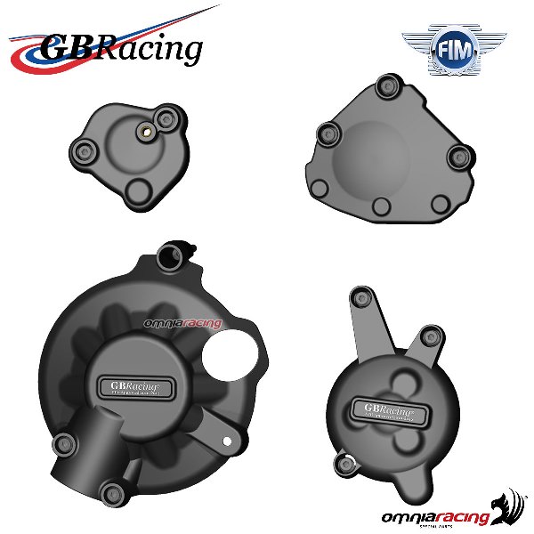 Set completo protezione carter motore GBRacing per Yamaha YZF R1 2007-2008