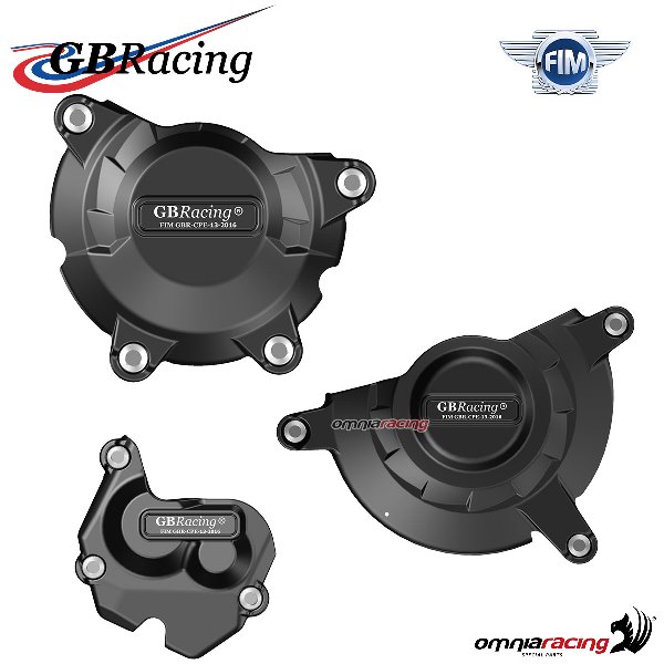 Complete engine crankcase cover protection set GBRacing Kawasaki Ninja ZX10R 2011-2023
