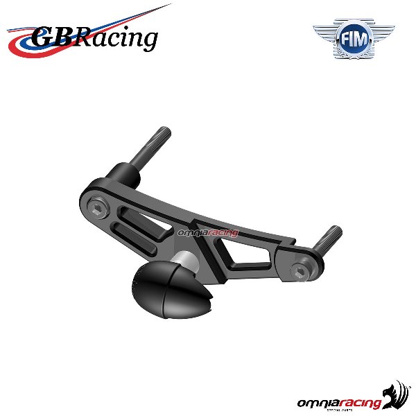 Slider tampone paratelaio ricambio sinistro uso pista GBRacing Triumph Daytona 675 2006-2010