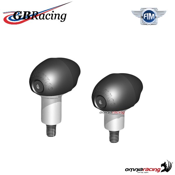 Coppia ricambio tamponi paratelaio uso pista GBRacing Triumph Daytona 675 2006-2010