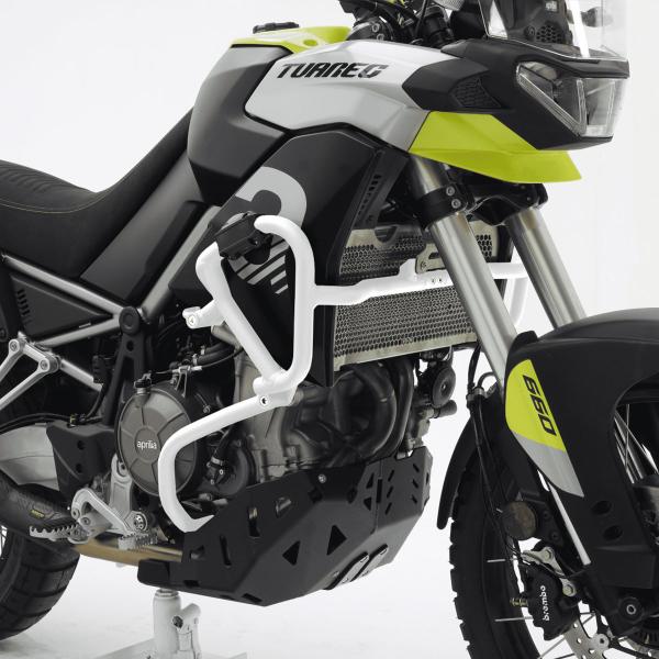 Engine guard Isotta white crash bars Aprilia Tuareg 660 2022-2024