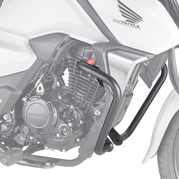 Kappa black tubular crash bars Honda CB125F 2021-2022