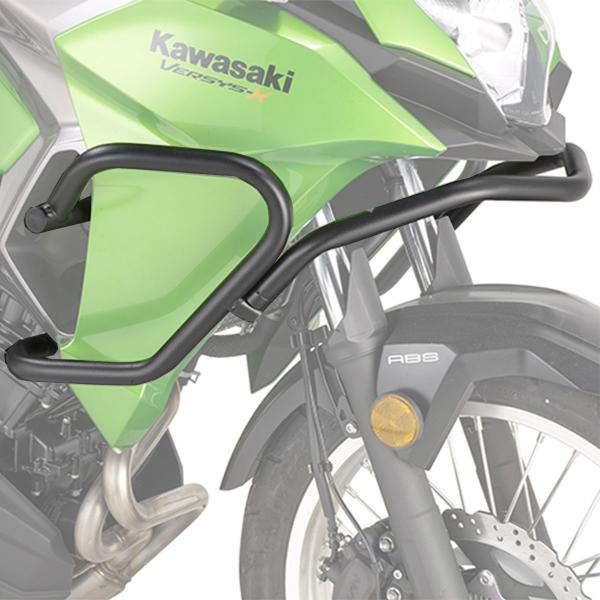 Kappa black tubular crash bars Kawasaki VersysX 300 2017-2022
