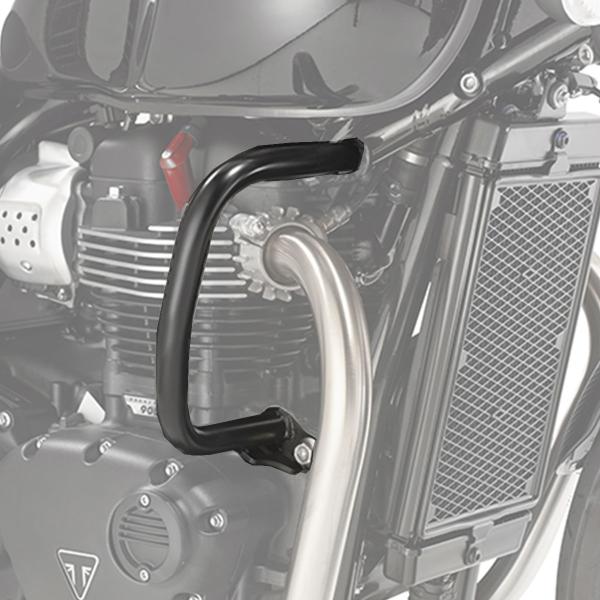 Kappa black tubular crash bars Triumph Street Twin 900 2016-2022