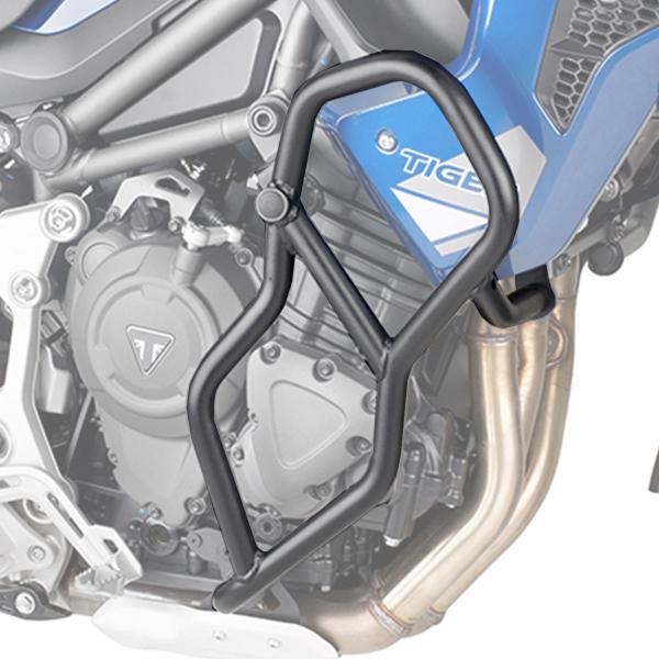 Kappa black tubular crash bars Triumph Tiger 1200GT 2022