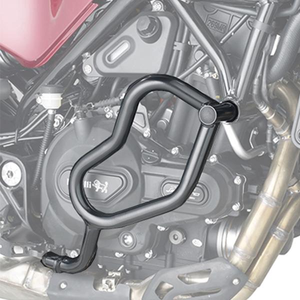 Kappa black tubular crash bars Benelli Leoncino 500 /Trail 2017-2022